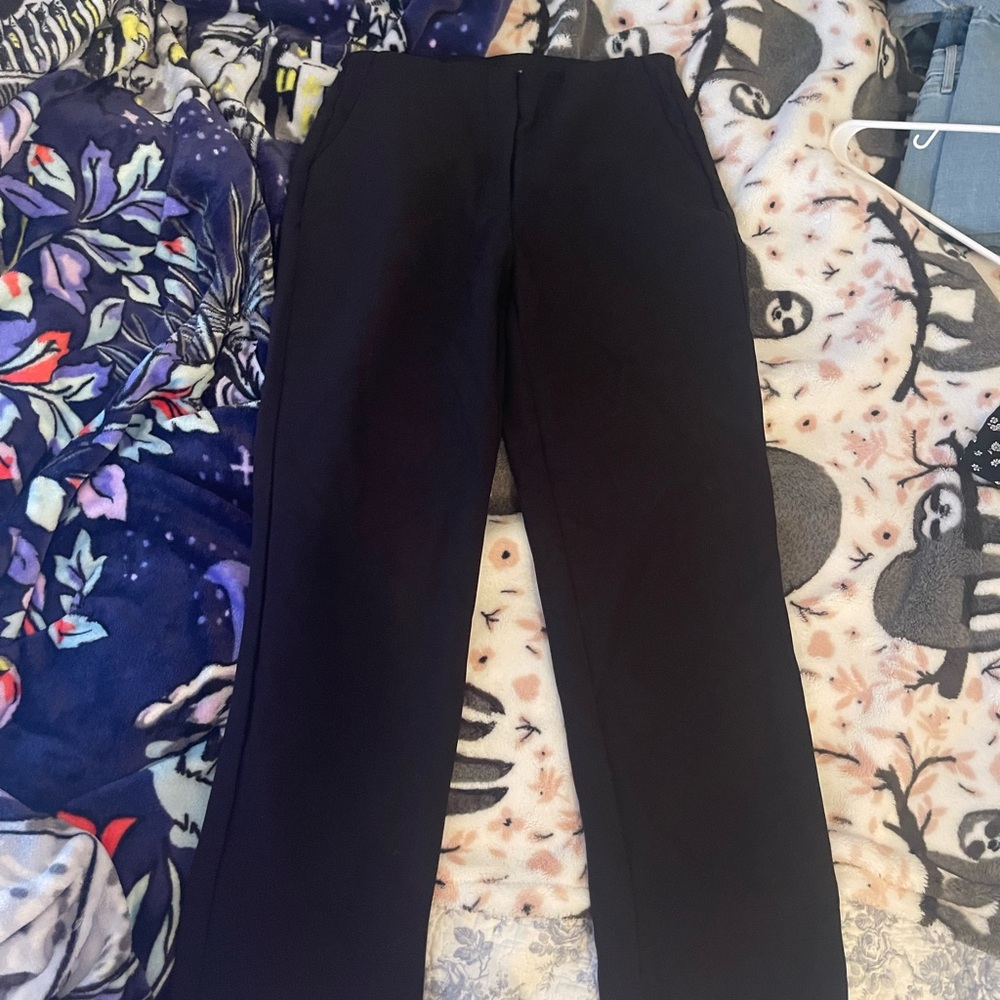 LOFT High Waist Curvy Black Dress Pants
